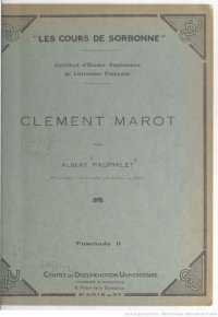 cover of the book Clément Marot