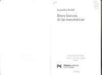 cover of the book Breve historia de las matemáticas