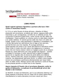 cover of the book Contro Fausto manicheo