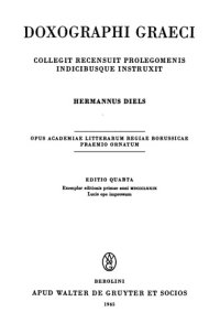 cover of the book Doxographi graeci