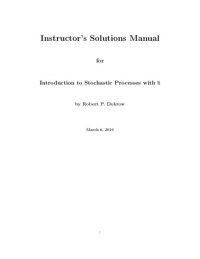 cover of the book Introduction to Stochastic Processes with R (Solution Manual)