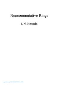 cover of the book Noncommutative Rings