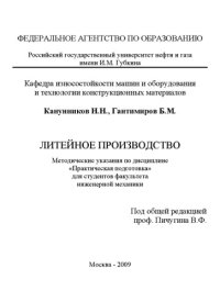 cover of the book Литейное производство