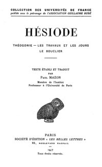 cover of the book Hésiode: Théogonie - Les travaux et les jours - Le bouclier