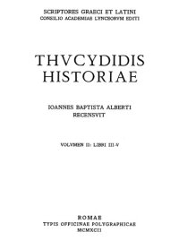 cover of the book Thucydidis Historiae, Vol. II Libri III-V