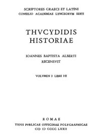 cover of the book Thucydidis Historiae, Vol. I Libri I-II