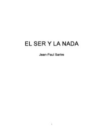 cover of the book El ser y la nada