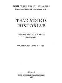 cover of the book Thucydidis Historiae, Vol. III Libri VI-VIII