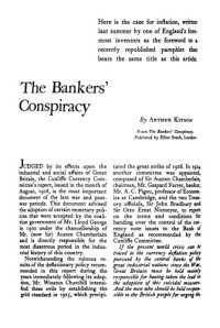 cover of the book Foreword To ’The Bankers’ Conspiracy’