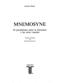 cover of the book Mnemosyne: El Paralelismo Entre La Literatura Y Las Artes Visuales