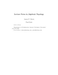 cover of the book Lecture Notes in Algebraic Topology