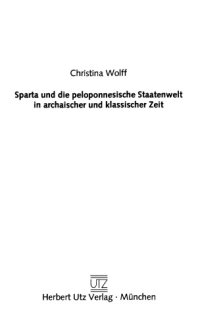 cover of the book Sparta und die peloponnesische Staatenwelt in archaischer und klassischer Zeit