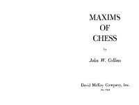 cover of the book Maxims of Chess