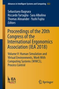 cover of the book Proceedings of the 20th Congress of the International Ergonomics Association (IEA 2018)