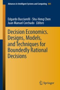 cover of the book Decision Economics. Designs, Models, and Techniques  for Boundedly Rational Decisions