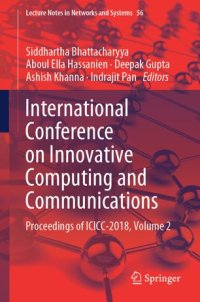 cover of the book International Conference on Innovative Computing and Communications: Proceedings of ICICC 2018, Volume 2