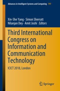 cover of the book Third International Congress on Information and Communication Technology: ICICT 2018, London