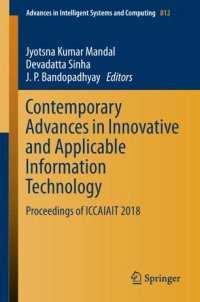 cover of the book Contemporary Advances in Innovative and Applicable Information Technology: Proceedings of ICCAIAIT 2018