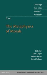 cover of the book The Metaphysics of Morals