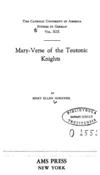 cover of the book Mary-verse of the Teutonic Knights