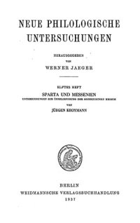 cover of the book Sparta und Messenien: Untersuchungen zur Überlieferung der messenischen Kriege