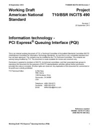 cover of the book SCSI - PCI Express Queuing Interface (PQI r07)