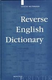 cover of the book Reverse English dictionary : based on phonological and morphological principles