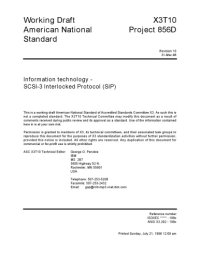 cover of the book SCSI-3 Interlocked Protocol (SIP r10)