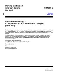 cover of the book AT Attachment 8 - ATA/ATAPI Serial Transport (ATA8-AST r4)