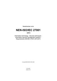 cover of the book ISO/IEC 27001:2013