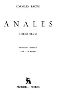 cover of the book Anales Libros XI a XVI