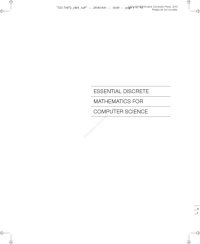 cover of the book Essential Discrete Mathematics For Computer Science