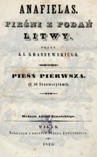 cover of the book Anafielas: pieśni z podań Litwy, t.1: Witolorauda