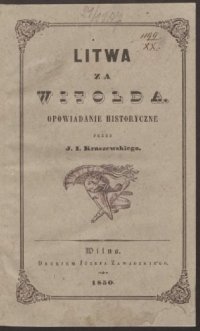 cover of the book Litwa za Witolda: opowiadanie historyczne