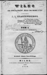 cover of the book Wilno od początków jego do roku 1750