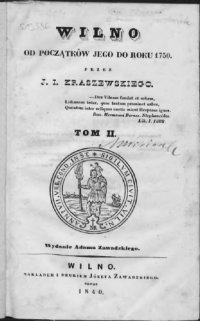 cover of the book Wilno od początków jego do roku 1750