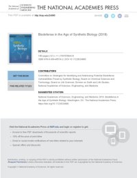 cover of the book Biodefense in the Age of Synthetic Biology.