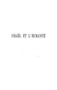 cover of the book Israël et l’humanité