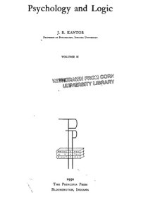 cover of the book Psychology and Logic - vol. II