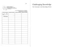 cover of the book Challenging knowledge: The university in the knowledge society