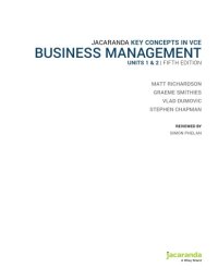 cover of the book Business Management JACARANDA Units 1 & 2 VCE