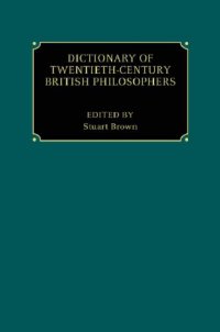 cover of the book Dictionary of Twentieth-Century British Philosophers: 2 Vols