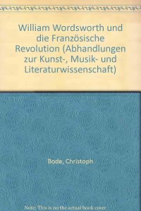 cover of the book William Wordsworth und die französische Revolution