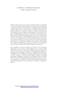 cover of the book Power, Powerlessness and Addiction