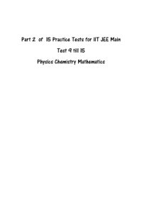 cover of the book Part 2 9 to 15 Practice Sets for IIT JEE main Physics Chemistry Mathematics warm up Engineering Entrance Question Bank Solution Mock Tests from Arihant