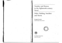 cover of the book Number and pattern in the eingteenth-century novel: Defoe, Fielding, Smollett and Sterne.