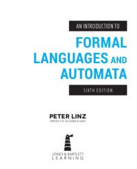 cover of the book An Introduction to Formal Languages and Automata [6th ed.]