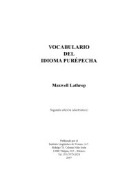 cover of the book Vocabulario del idioma purépecha