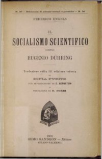 cover of the book AntiDühring. Il socialismo scientifico contro Eugenio Dühring