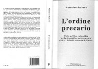 cover of the book L’ordine precario. Unità politica e pluralità nella Staatslehre novecentesca da Carl Schmitt a Joseph H. Kaiser